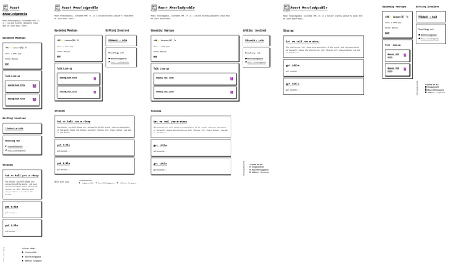 Different site layouts for different viewport sizes
