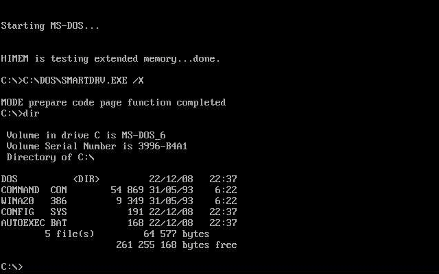 MS-DOS prompt