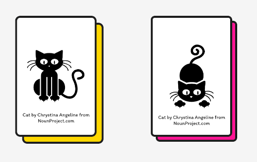 2 cards with shadow effects