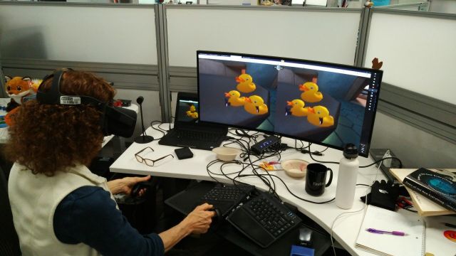 Ducks in VR with A-frame