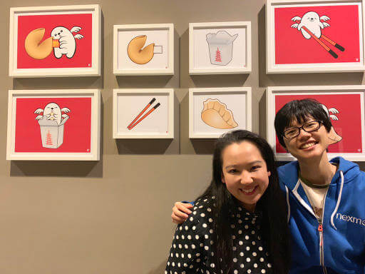 Yiying and I at her art show