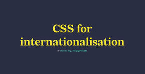 CSS for internationalisation