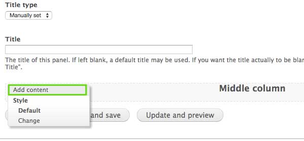 Add panel content