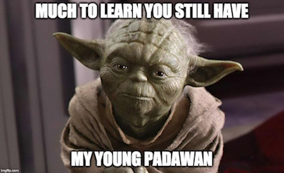 Much to learn you still have