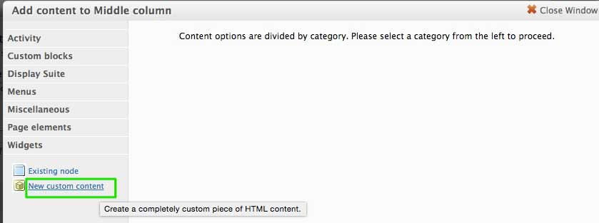 Create custom content