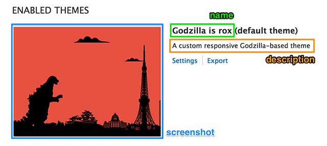 Theme selection