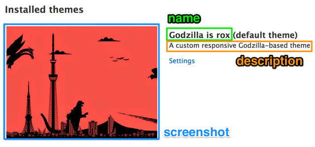 Theme selection