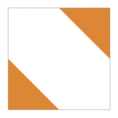 Linear gradient of 45 degrees with hard stop