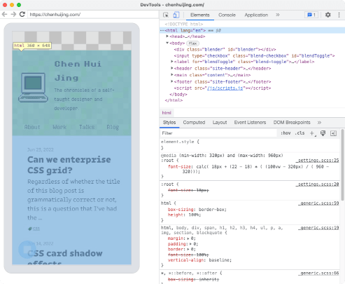 Mobile Chrome Devtools