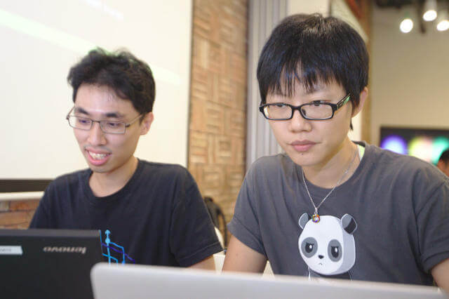 Kheng Meng and I at Super Silly Hackathon 2017