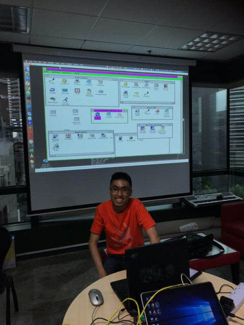 Kheng Meng making sure all his hardware is A-OK