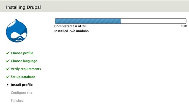 Installation running