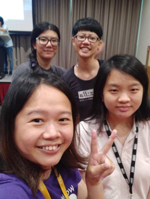 Friends in the audience