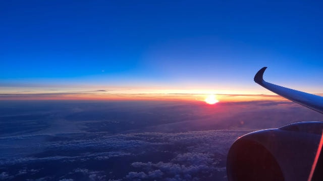 Sunrise from the plane