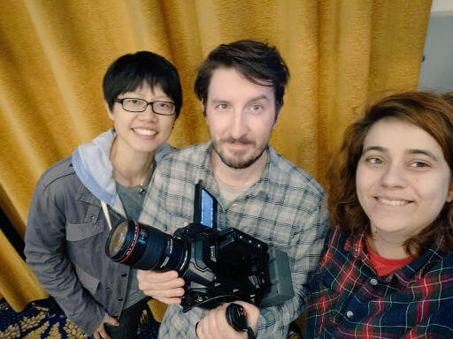 Sarah Vieira and I with the photographer for JSHeroes who has an uncanny resemblance to Brian Holt