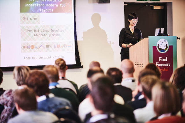 On stage at Pixel Pioneers 2019