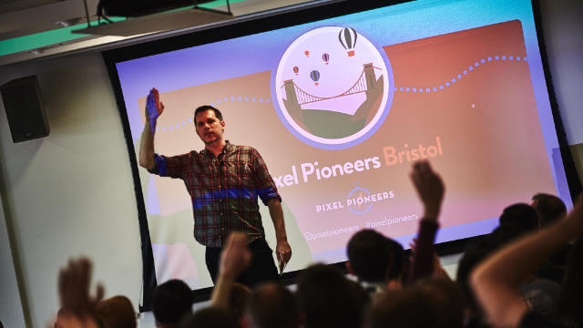 Phil distracting the crowd with engaging questions