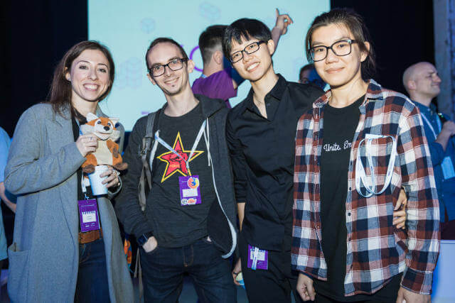 Charlie and Bæla, Flaki, myself and Wei (with Adrian accidentally photobombing in the background)