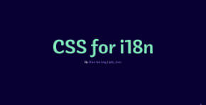 CSS for internationalisation