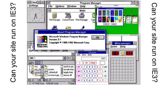 Can your site work on IE3