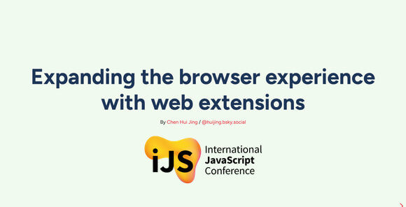 Expanding the browser experience with web extensions