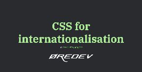 CSS for internationalisation